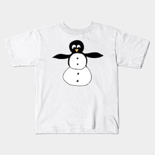 Penguin snowman Kids T-Shirt